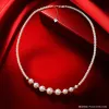 The pure white pearl necklace is a versatile, fashionable, simple and elegant gift jewelry with a wide variety of styles Specification image